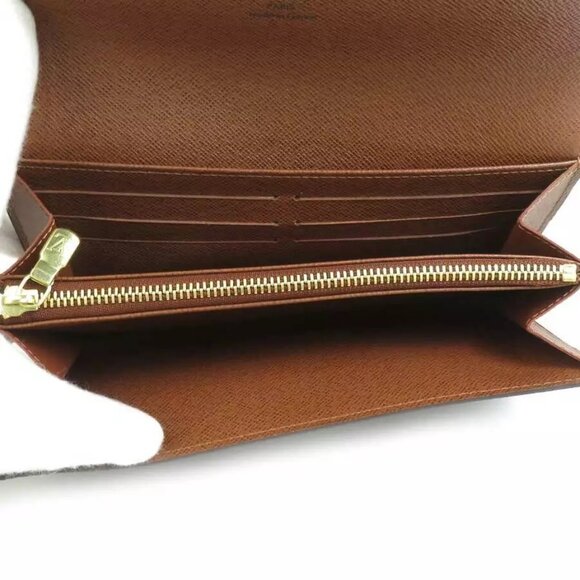 Auth LOUIS VUITTON Monogram Portefeuille Sarah Long Wallet Brown - Picture 11 of 11